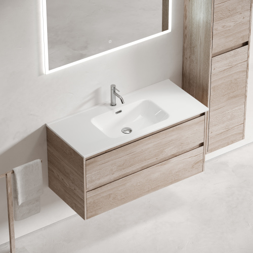 Тумба под раковину Sancos Libra LB100EG 99х45х50 настенная - фото 5